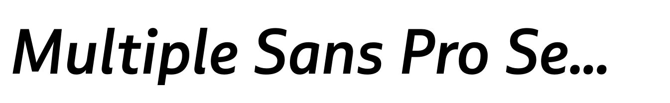 Multiple Sans Pro Semi Bold It